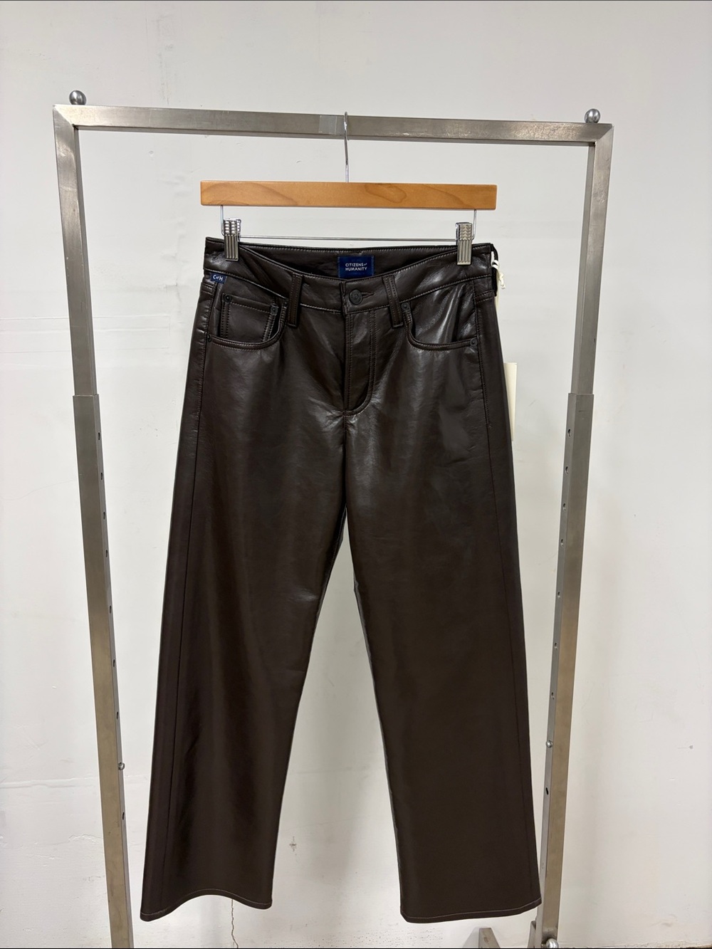 Citizens Of Humanity Women’s Faye Vintage Leather Pant - Chocolate